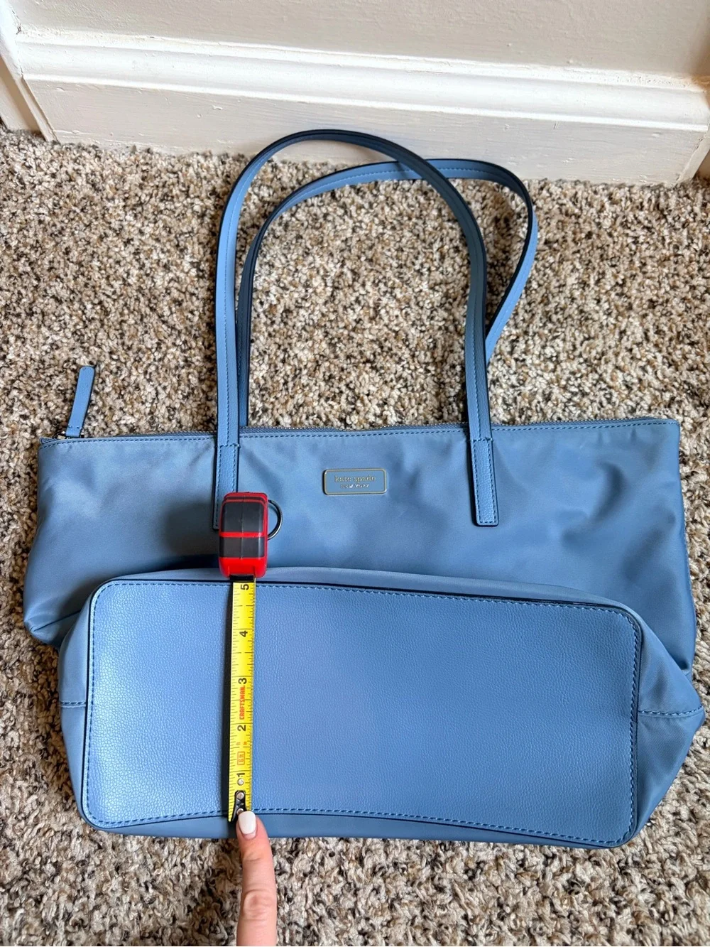 Kate Spade Outlet Hayden Top Zip Tote — Powder Blue Nylon